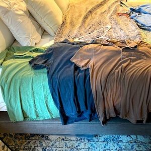 3 J. Crew polos, $10 each. L